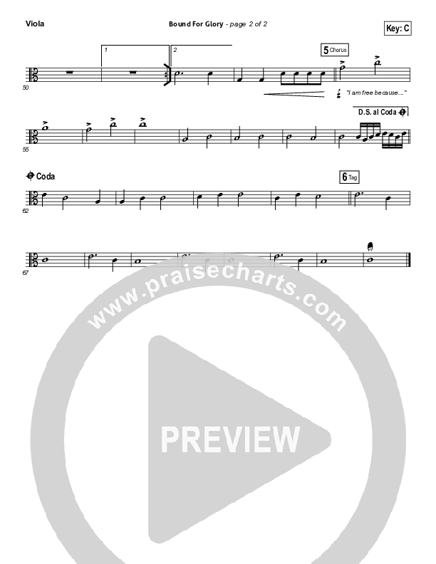 Bound For Glory Viola (Vertical Worship)