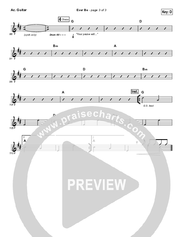 Ever Be Acoustic Guitar (Bethel Music)