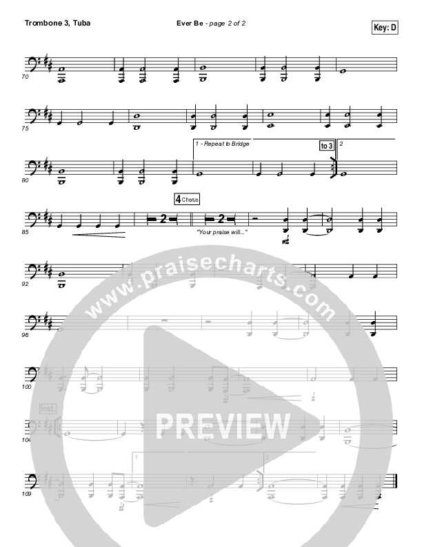 Ever Be Trombone 3/Tuba (Bethel Music)