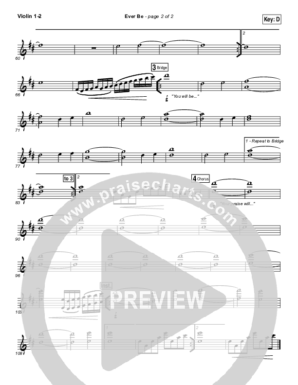 Ever Be Violin 1/2 (Bethel Music)