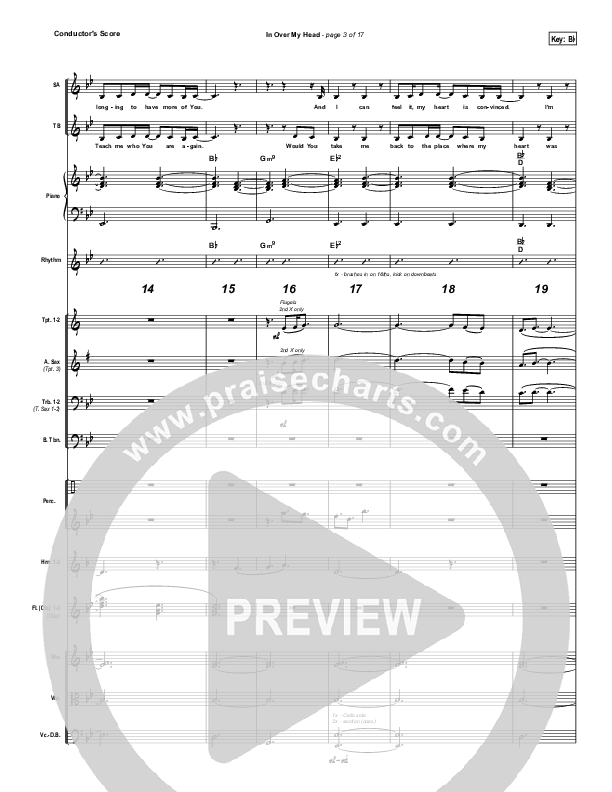 In Over My Head Conductor's Score (Bethel Music)