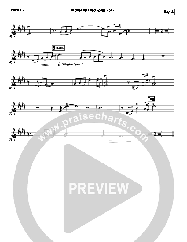 In Over My Head Brass Pack (Bethel Music)