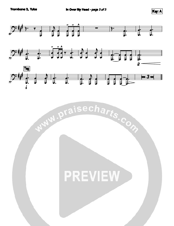In Over My Head Trombone 3/Tuba (Bethel Music)