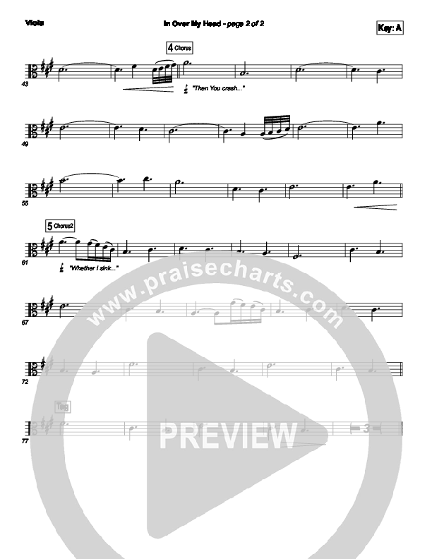 In Over My Head Viola (Bethel Music)