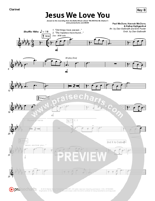 Jesus We Love You Wind Pack (Bethel Music)