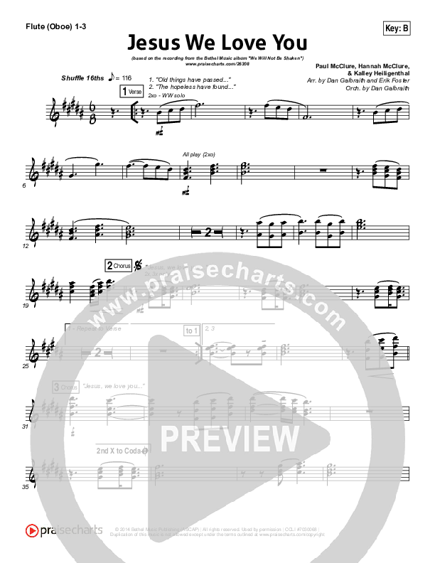 Jesus, Oh I Love You (LS) Sheet music for Flute (Solo)