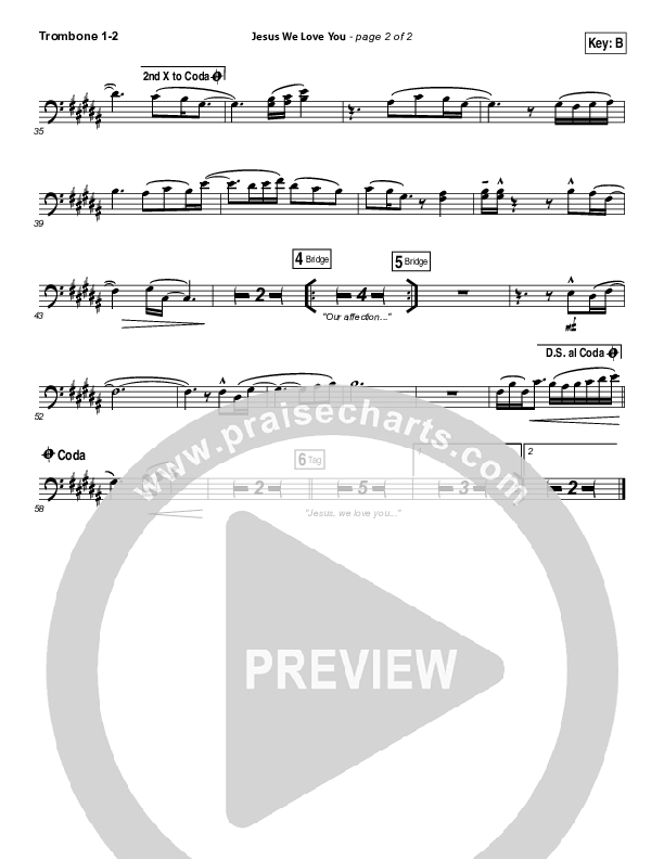 Jesus We Love You Trombone 1/2 (Bethel Music)