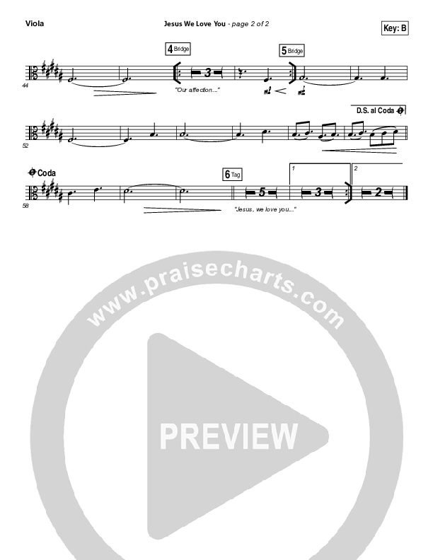 Jesus We Love You Viola (Bethel Music)