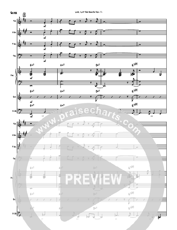 Lord I Lift Your Name On High (Instrumental) Conductor's Score (Brad Henderson)