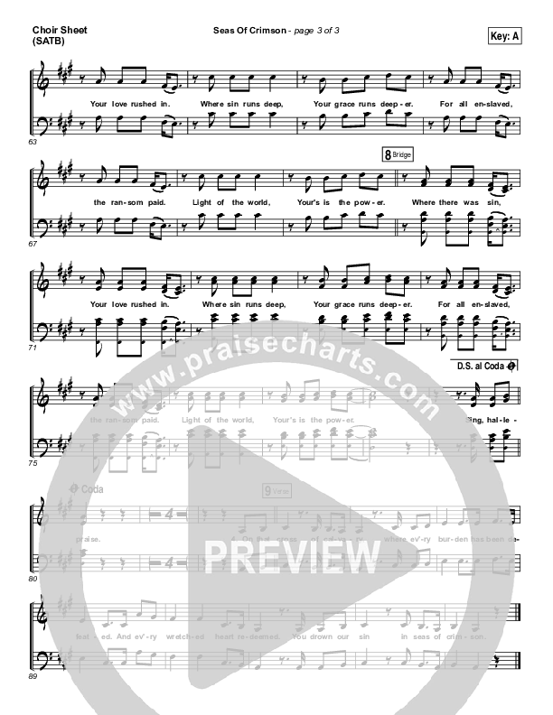 Seas Of Crimson Choir Vocals (SATB) (Bethel Music)