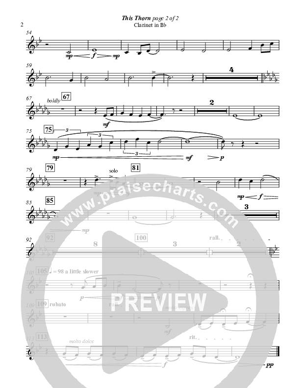 This Thorn Clarinet (Twila Paris)