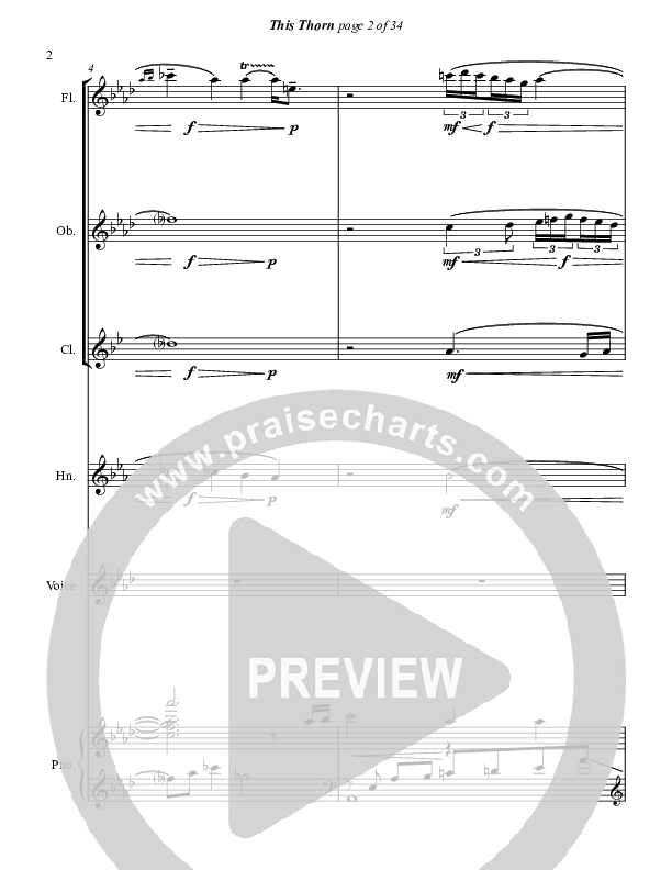 This Thorn Conductor's Score (Twila Paris)
