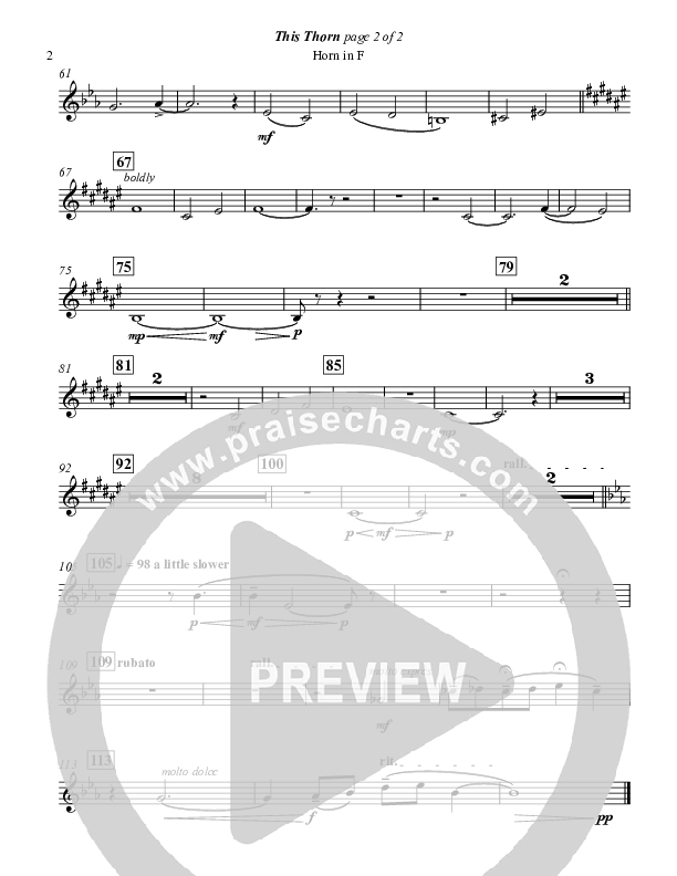 This Thorn French Horn (Twila Paris)