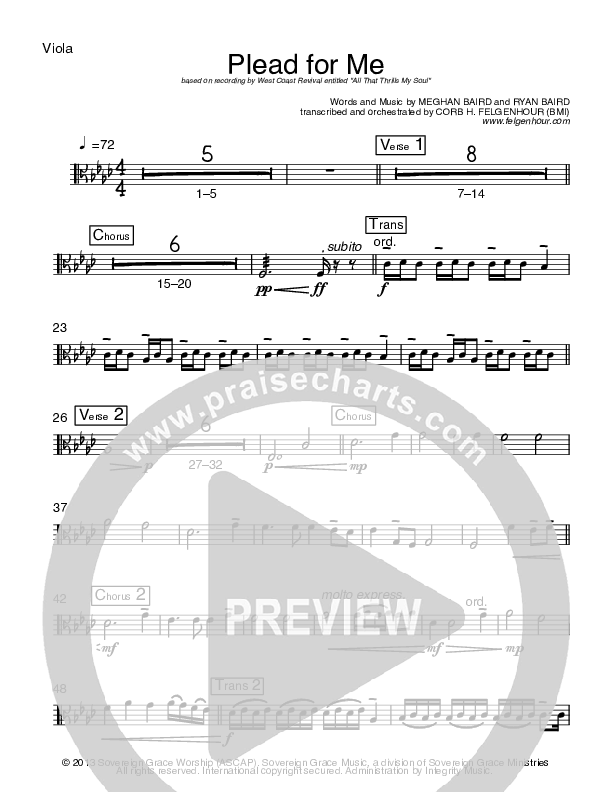 Plead For Me Viola (West Coast Revival)