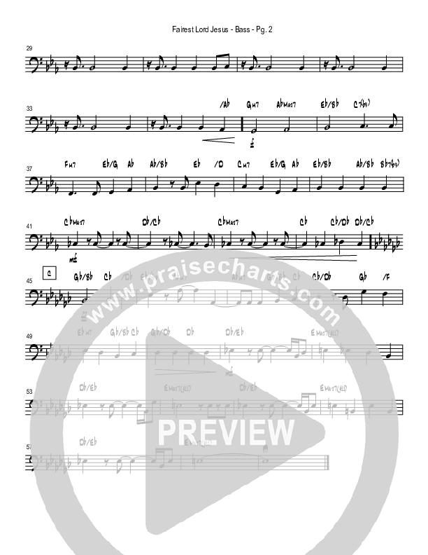 Fairest Lord Jesus (Instrumental) Double Bass (Good Jazz Series)