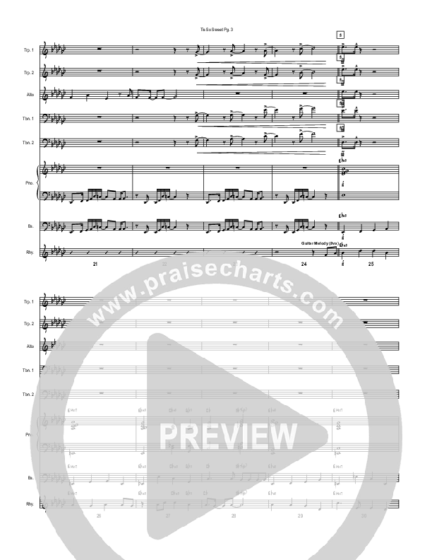 Tis So Sweet To Trust In Jesus (Instrumental) Conductor's Score (Good Jazz Series)