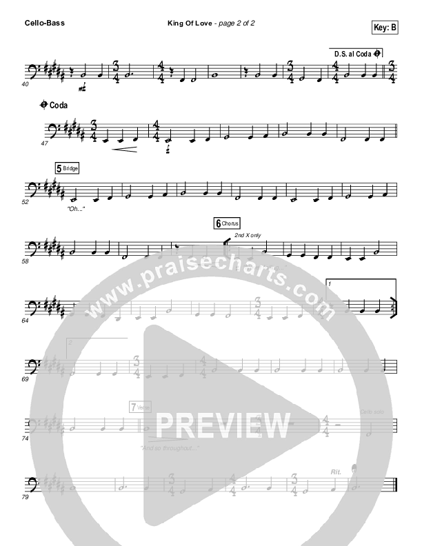 King Of Love Cello/Bass (I Am They)