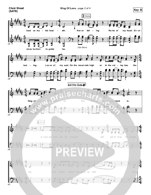 King Of Love Choir Sheet (SATB) (I Am They)