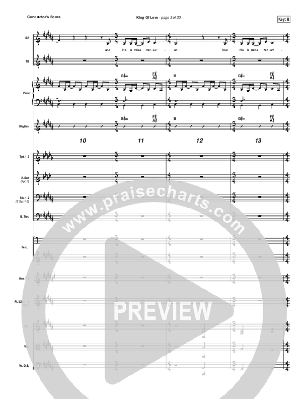 King Of Love Conductor's Score (I Am They)