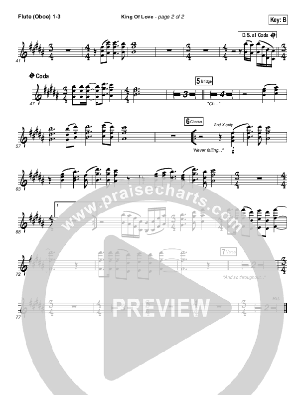 King Of Love Flute/Oboe 1/2/3 (I Am They)