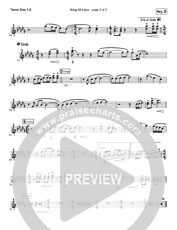 King Of Love Tenor Sax 1/2 (I Am They)