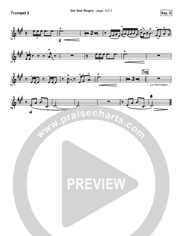 Our God Reigns Trumpet 3 (Brandon Heath)