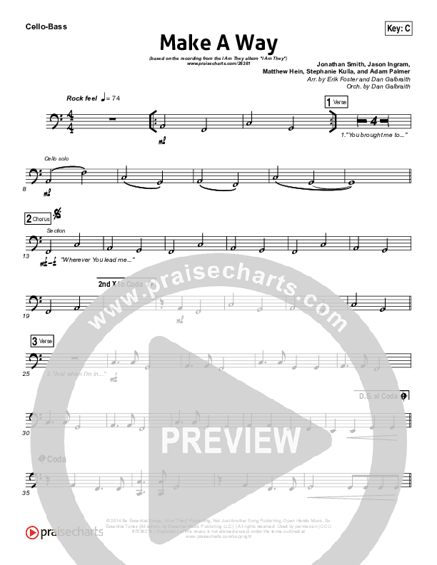 Make A Way Cello/Bass (I Am They)