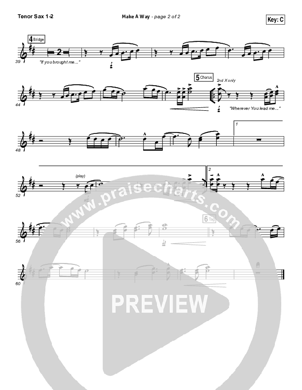 Make A Way Tenor Sax 1/2 (I Am They)