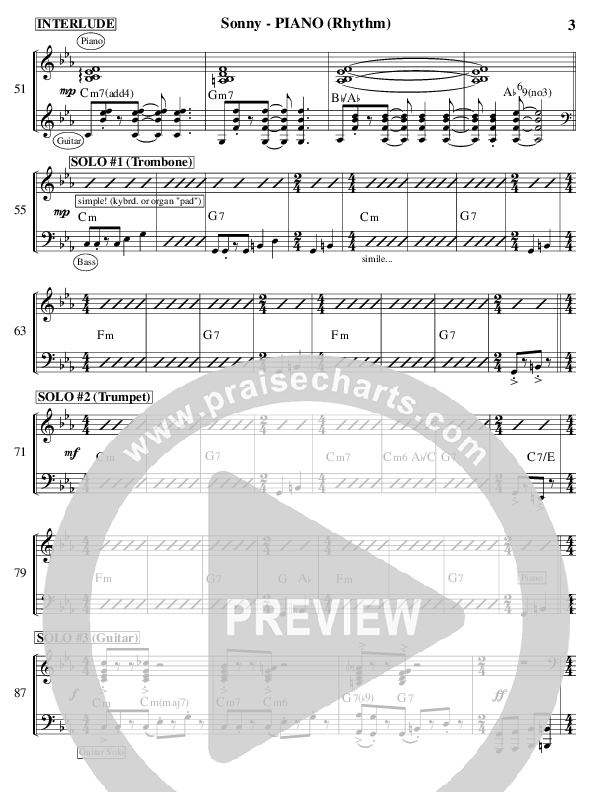 Sonny Piano Sheet (Ric Flauding)