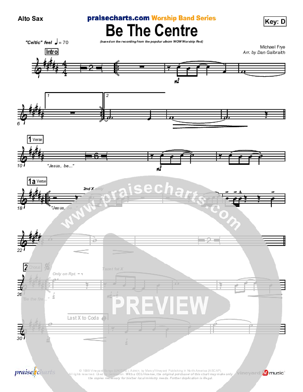 Be The Centre Alto Sax (Vineyard UK)