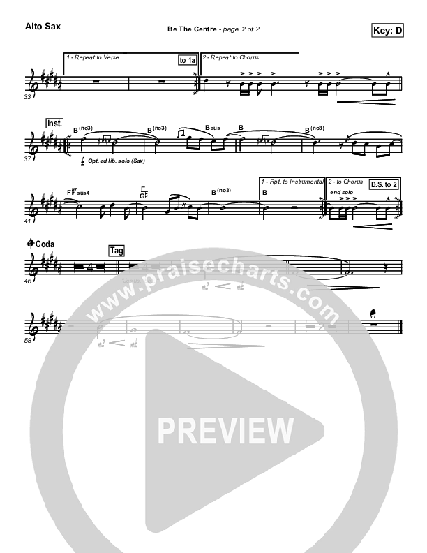 Be The Centre Alto Sax (Vineyard UK)