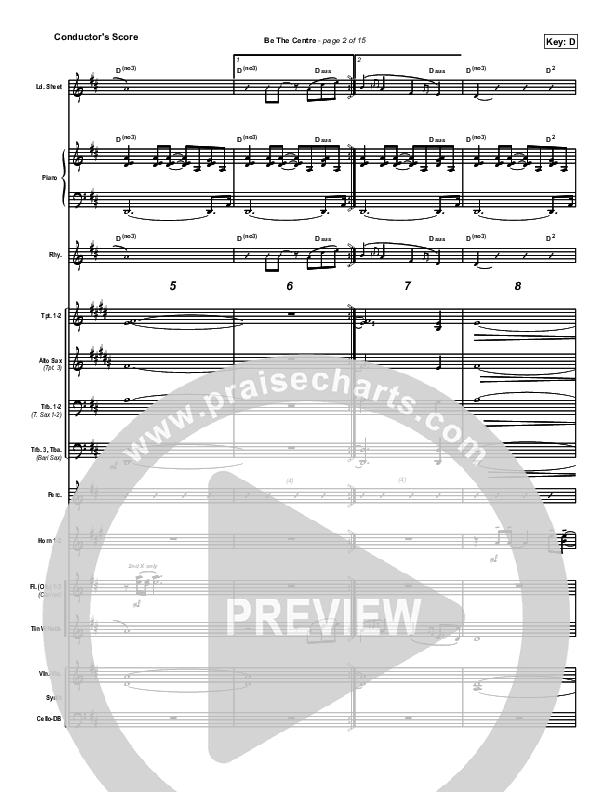 Be The Centre Conductor's Score (Vineyard UK)