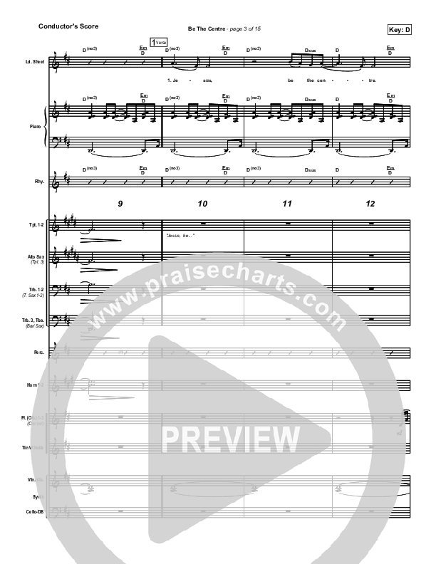 Be The Centre Conductor's Score (Vineyard UK)