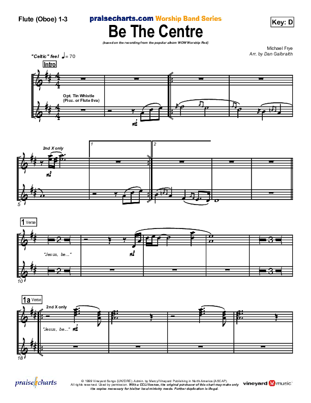 Be The Center Flute/Oboe 1/2/3 (Vineyard UK)