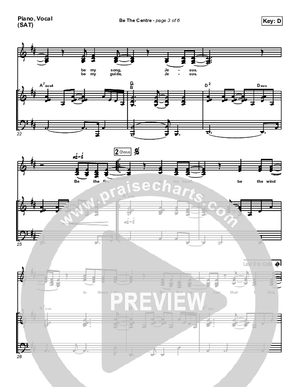 Be The Centre Piano/Vocal (Vineyard UK)