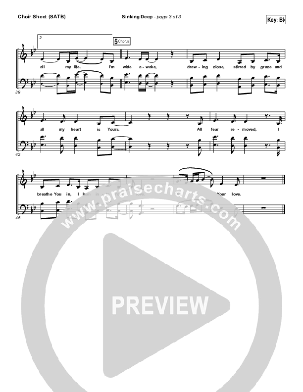 Sinking Deep Choir Sheet (SATB) (Hillsong Young & Free)