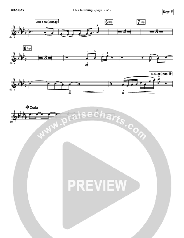 This Is Living  Alto Sax (Hillsong Young & Free)