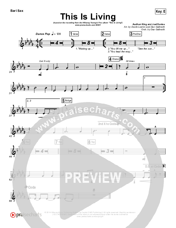 This Is Living  Bari Sax (Hillsong Young & Free)