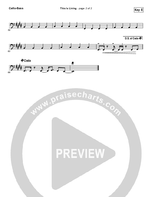 This Is Living Cello/Bass (Hillsong Young & Free)