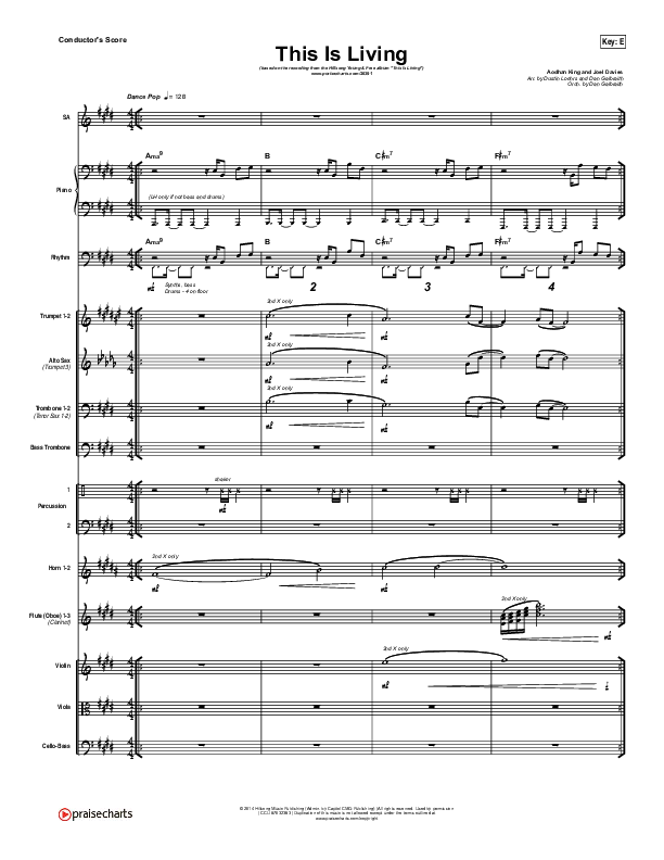 This Is Living  Conductor's Score (Hillsong Young & Free)