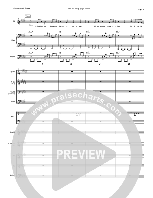 This Is Living  Conductor's Score (Hillsong Young & Free)