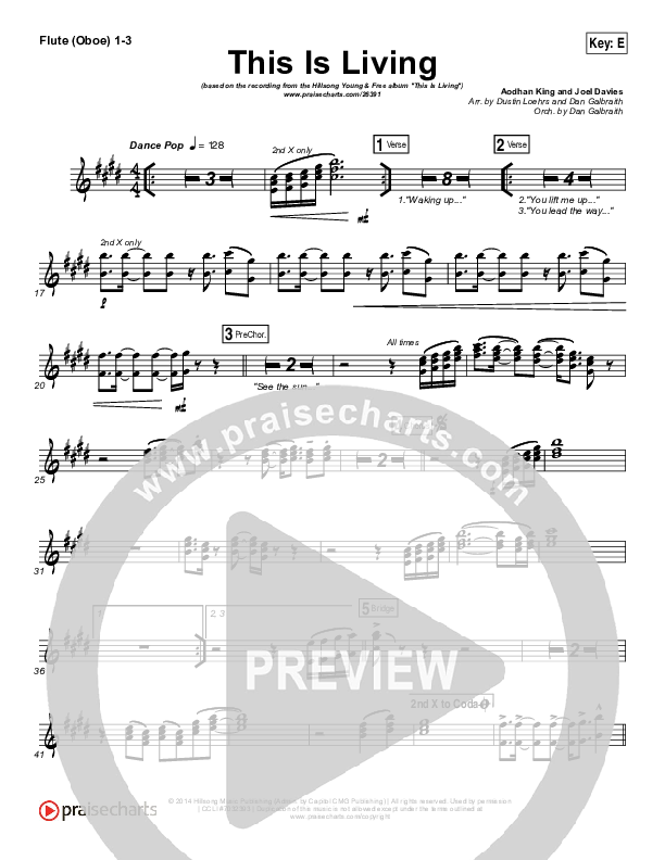 This Is Living  Flute/Oboe 1/2/3 (Hillsong Young & Free)