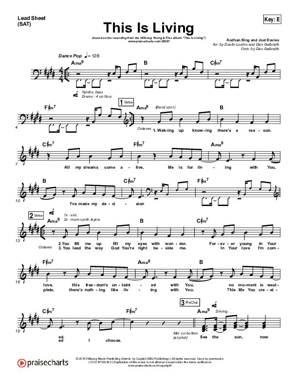 This Is Living  Lead Sheet (SAT) (Hillsong Young & Free)