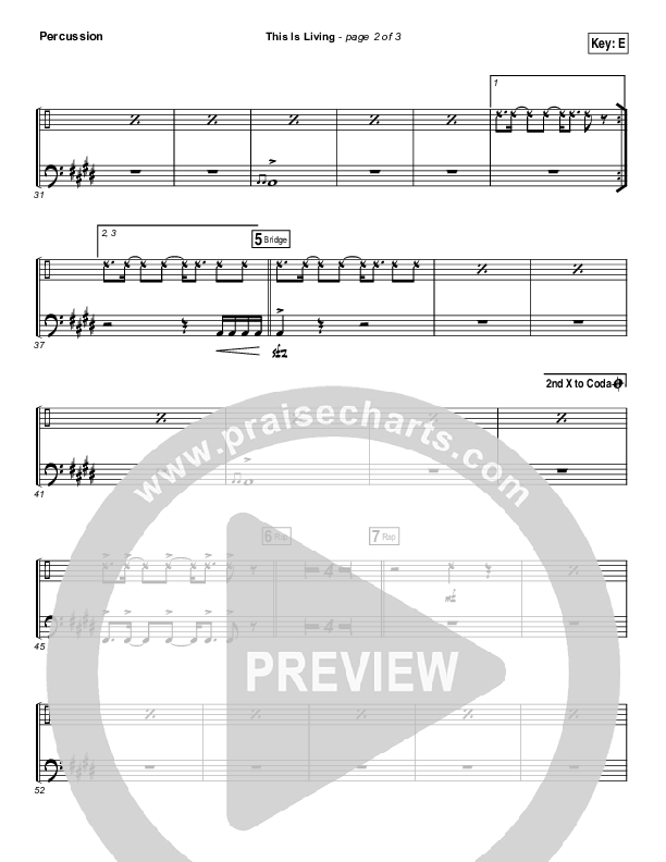 This Is Living  Percussion (Hillsong Young & Free)