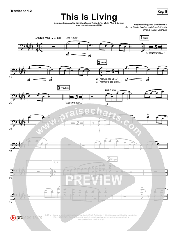 This Is Living  Trombone 1/2 (Hillsong Young & Free)