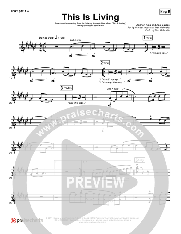 This Is Living  Trumpet 1,2 (Hillsong Young & Free)