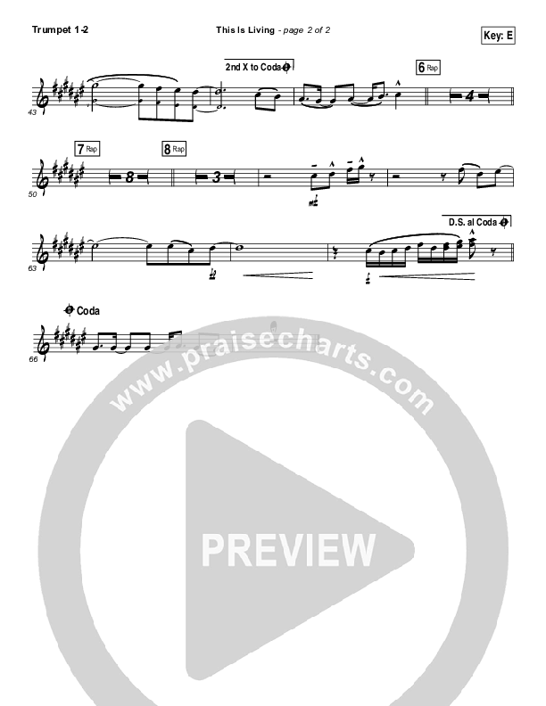 This Is Living  Trumpet 1,2 (Hillsong Young & Free)