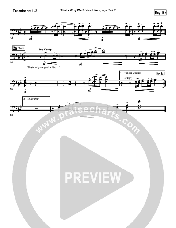 That's Why We Praise Him Trombone 1/2 (Tommy Walker)