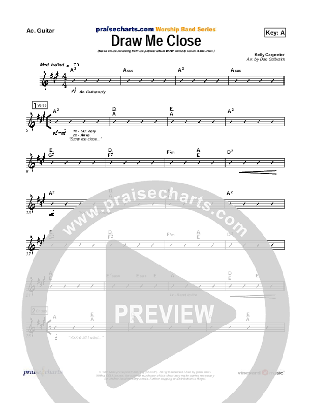 Draw Me Close Rhythm Chart (Andy Park)