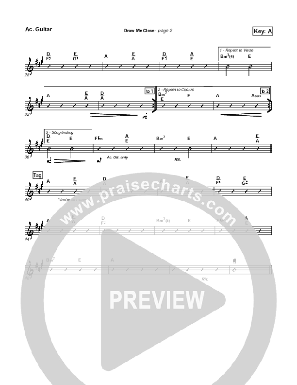 Draw Me Close Acoustic Guitar (Andy Park)